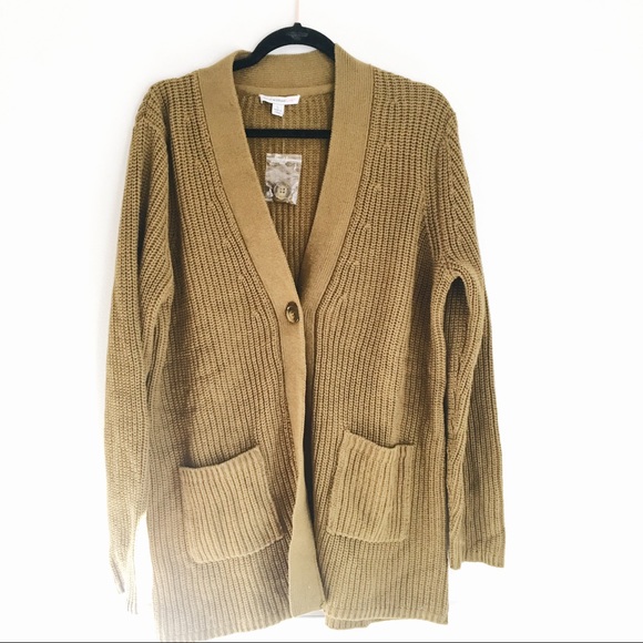 olive green chunky cardigan